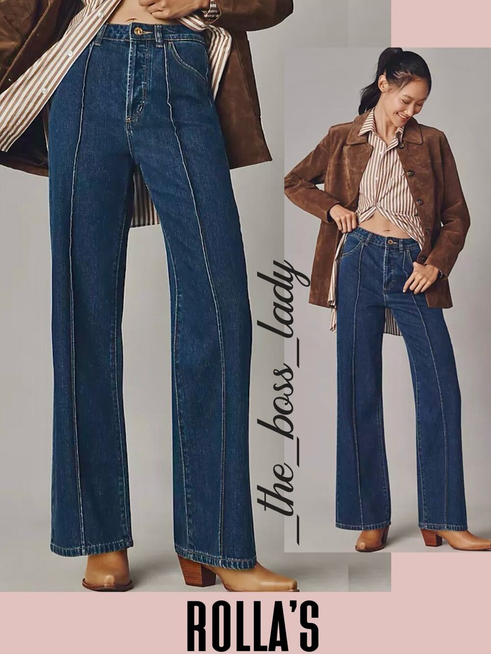 Rolla's Sailor jeans wide-leg high rise denim cotton boho 26